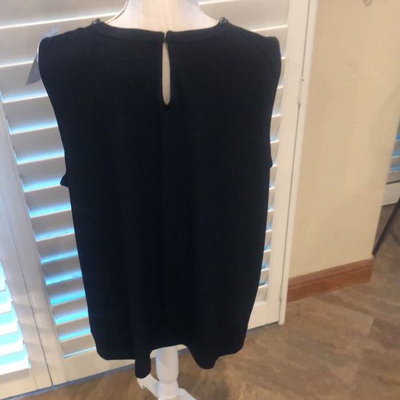 Chico's Tops Chicos Dressy Black Tank With Beaded Neck Line Great